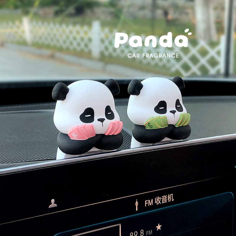 Perfume Top Fragrance - Cartoon Panda Car Perfume Ornament Dashboard
