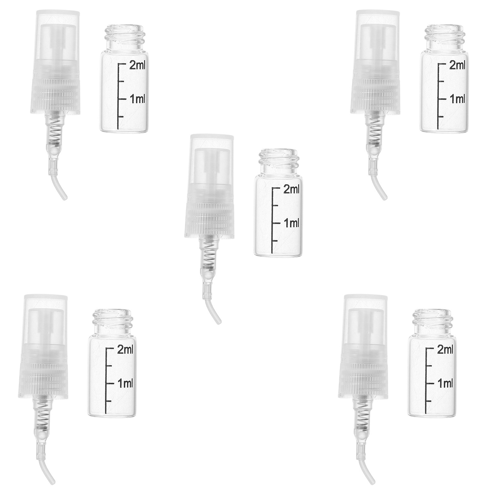 Perfume Travel Set - 5Pcs Portable Spray Bottle Set Clear