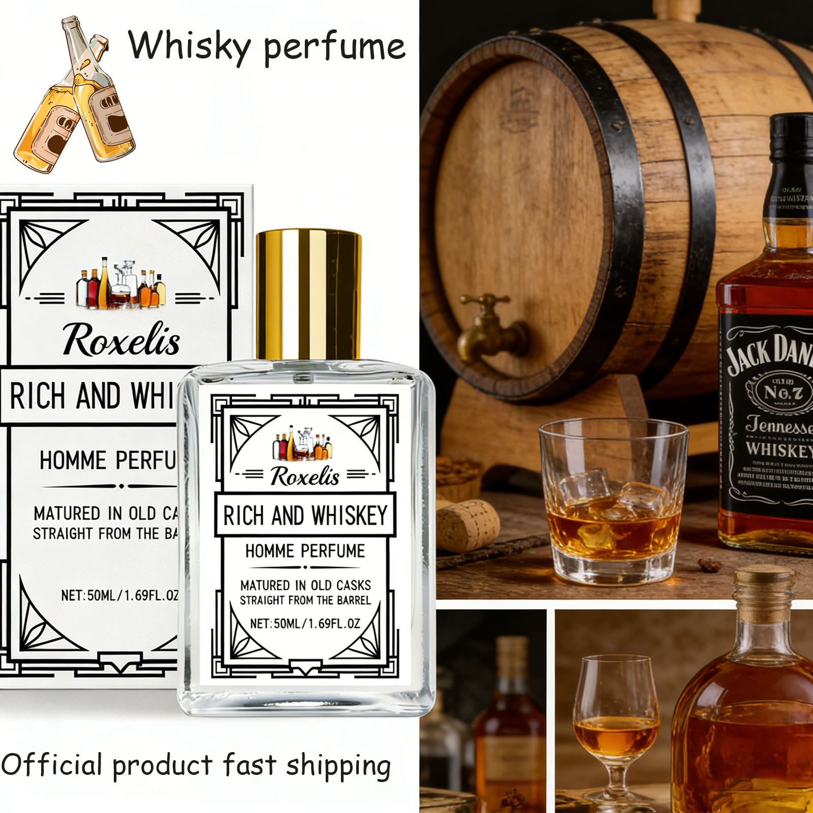 Fragrance Perfume Usa - Roxelis 50ml Charm Whisky Men's perfume