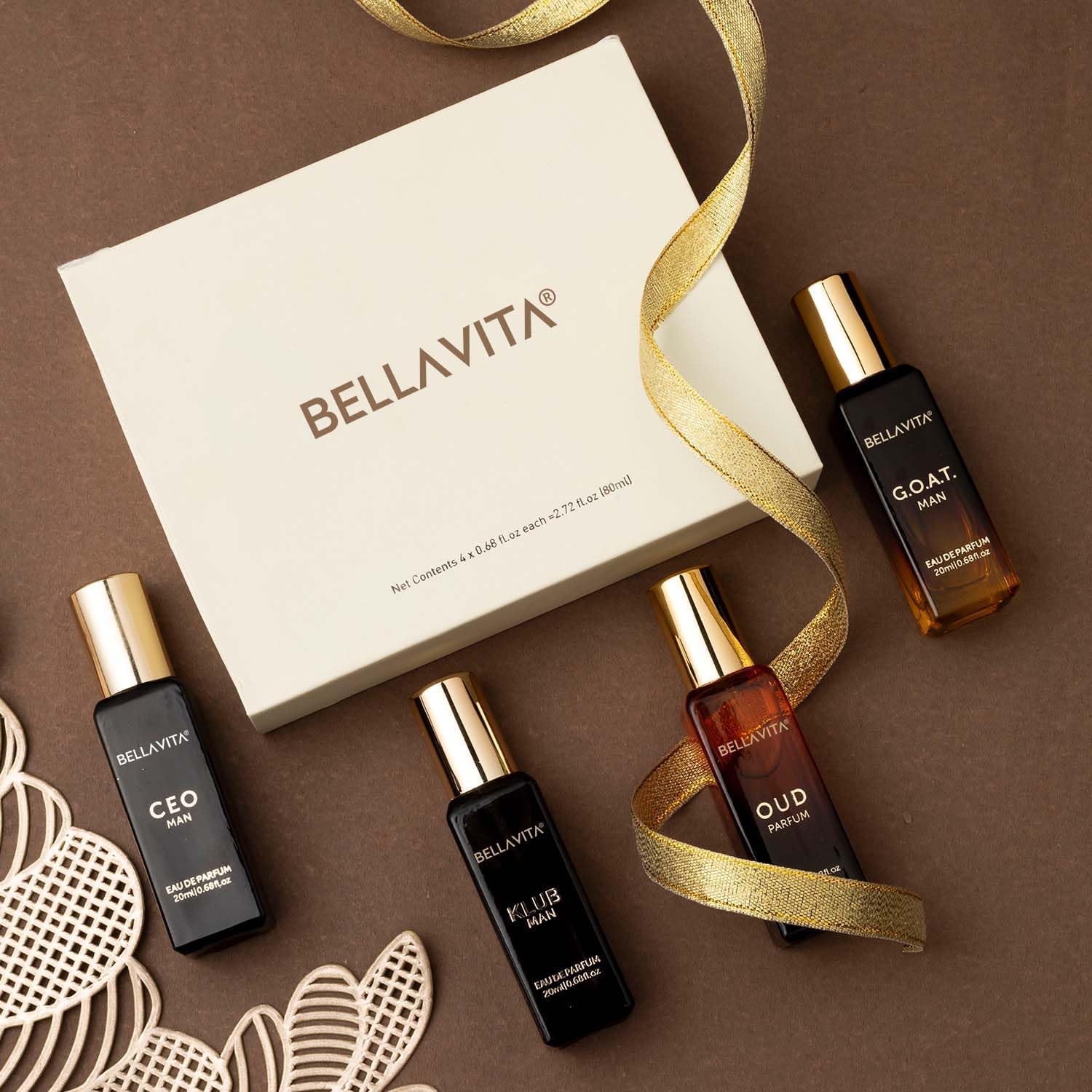 Perfume Travel Set - Bella Vita Portable 4x20ml Luxury Men's