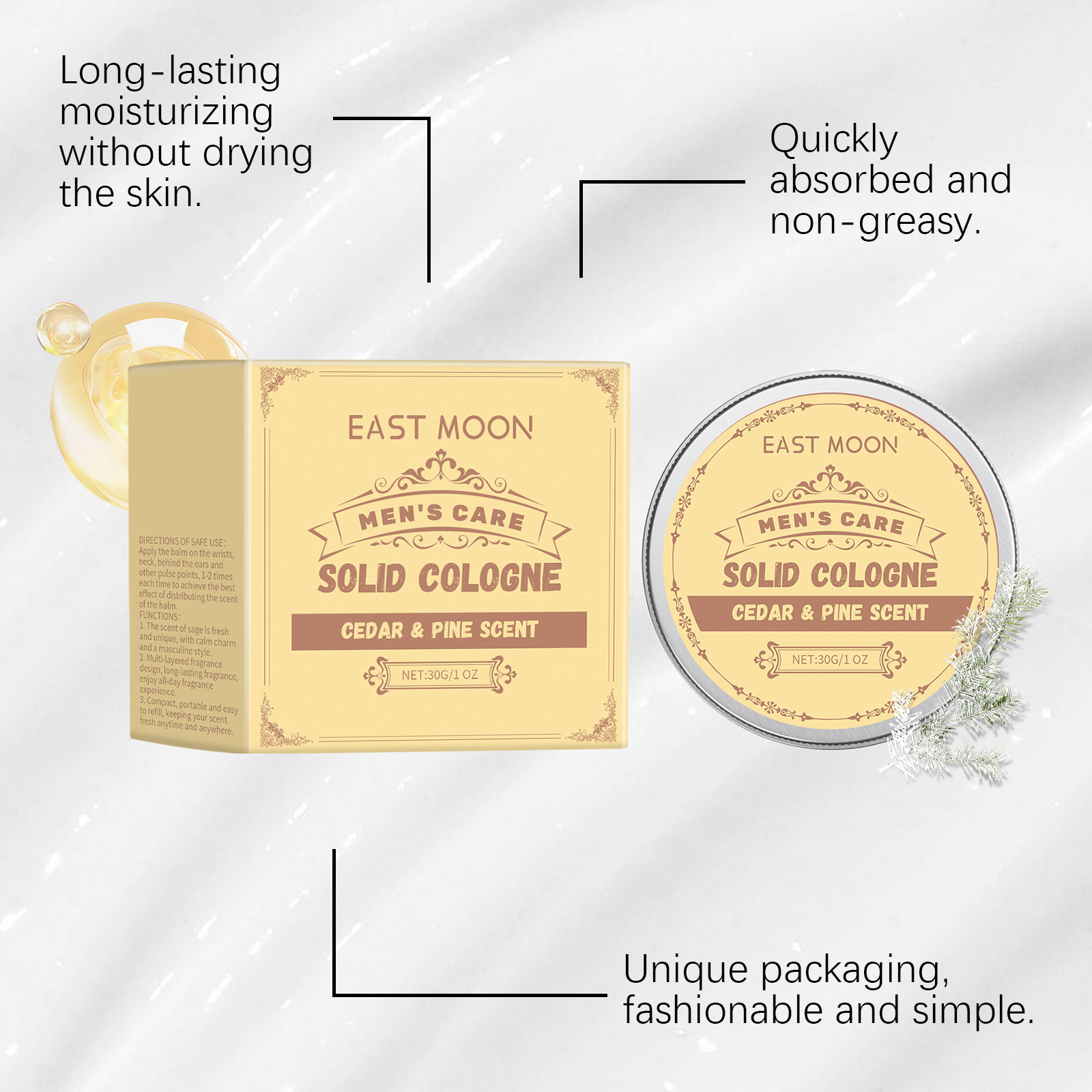 Cedar Wood Men's Solid Cologne - Perfume Fragrance List avis et prix