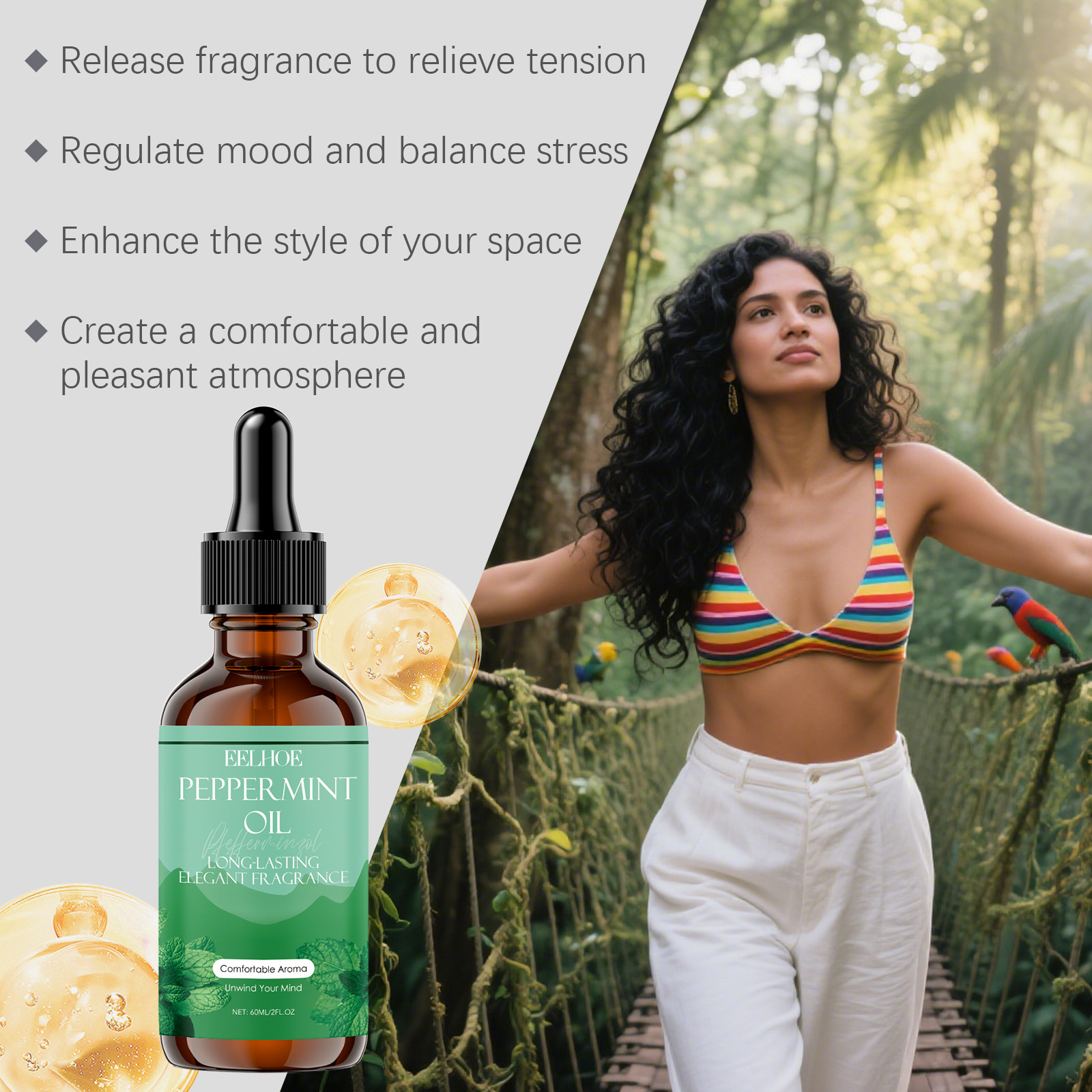 Eelhoe 60ml Mint Fragrance Car - Perfume Fragrance Essential Oil avis et prix