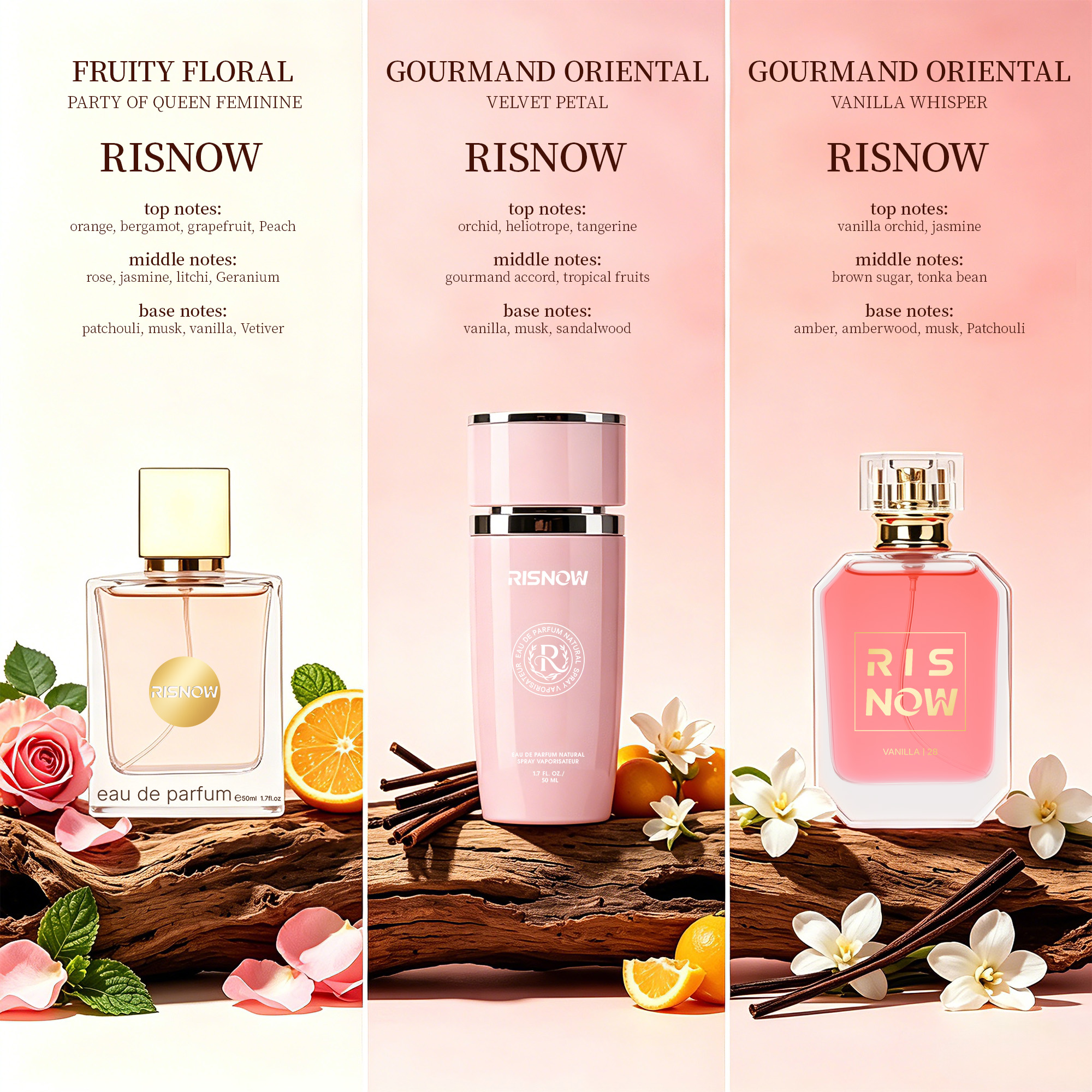 3 pcs Set Of Floral Scented Pe - Perfume Travel Set avis et prix