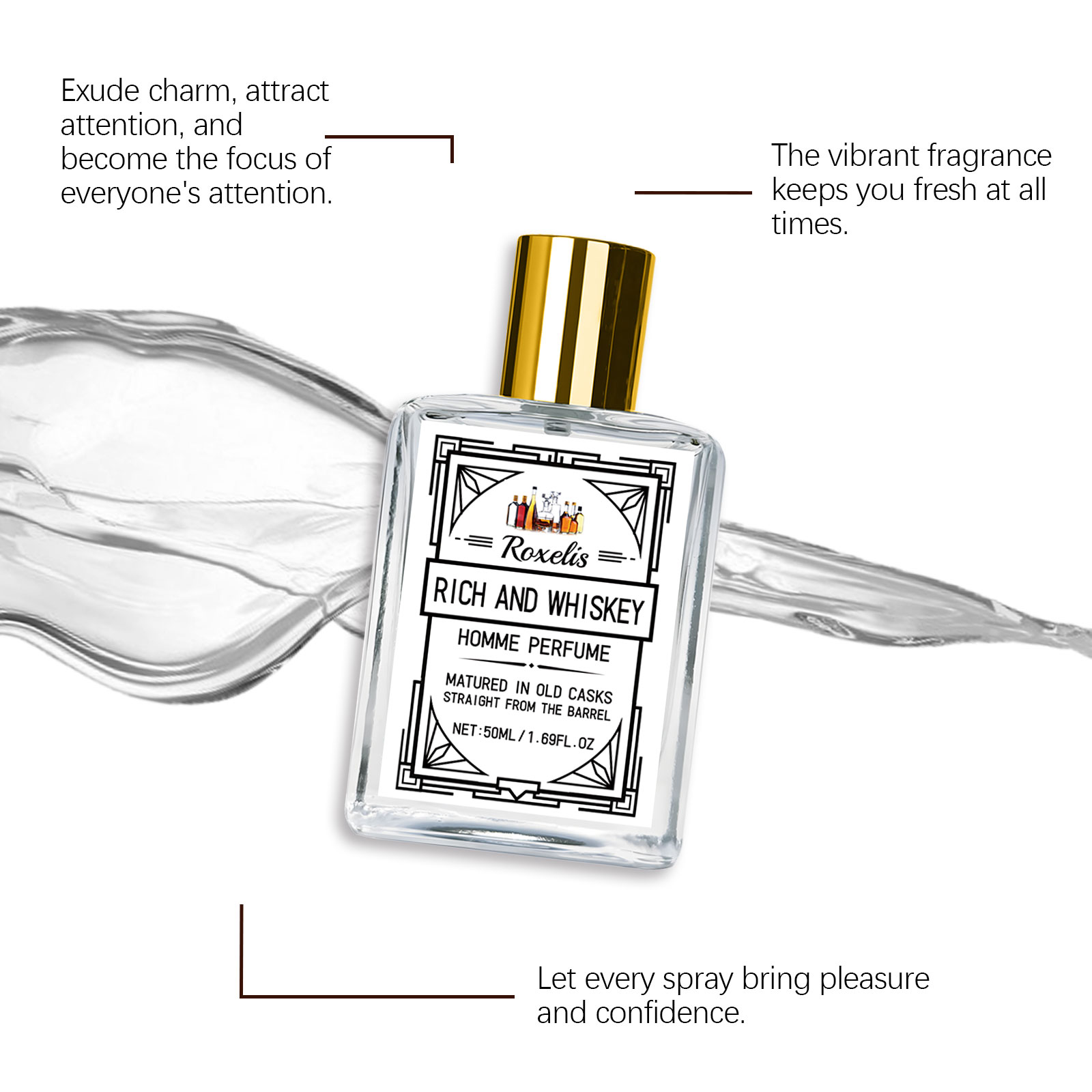 Roxelis 50ml Charm Whisky Men' - Fragrance Perfume Usa avis et prix